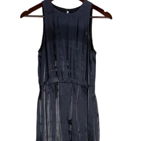Tibi Flume Asymmetrical Silk Lined Wrap Sleeveless Maxi Halter Dress 8 Black - Picture 3 of 16